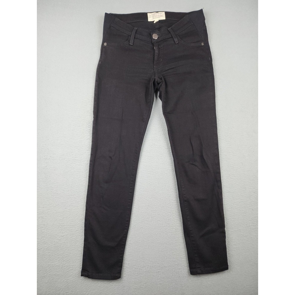 Current/Elliott The Maternity Stiletto Jeans Womens 27 Black Mid Rise Skinny